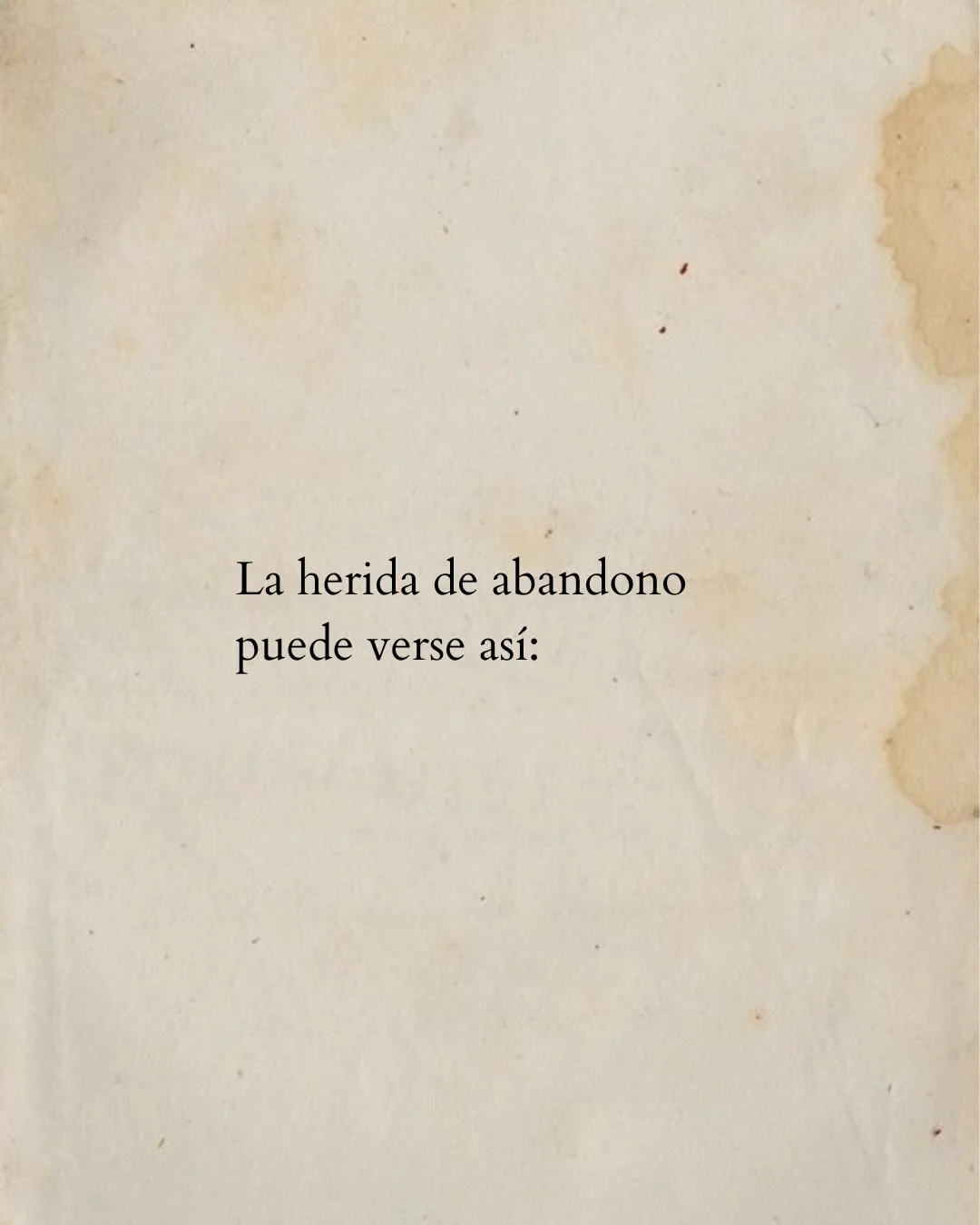 A veces, las heridas más profundas no se ven. La herida de abandono puede aparecer de muchas formas: sentirte poco valorada/o, dudar de tu lugar, o quedarte en vínculos que lastiman por miedo a estar sola/o. ¿Te sientes...