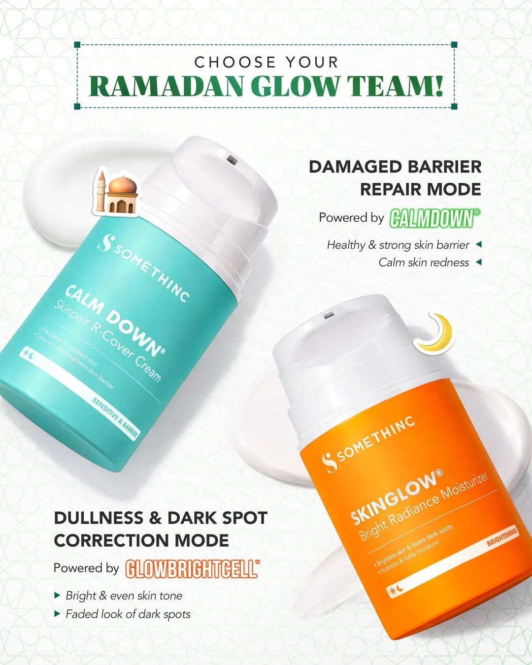 Ramadan Glow Team: Ready for Duty From suhoor to iftar, these reliable skincare lineup will keep your skin calm, strong & glowing from within! Comment your Glow Team below✨